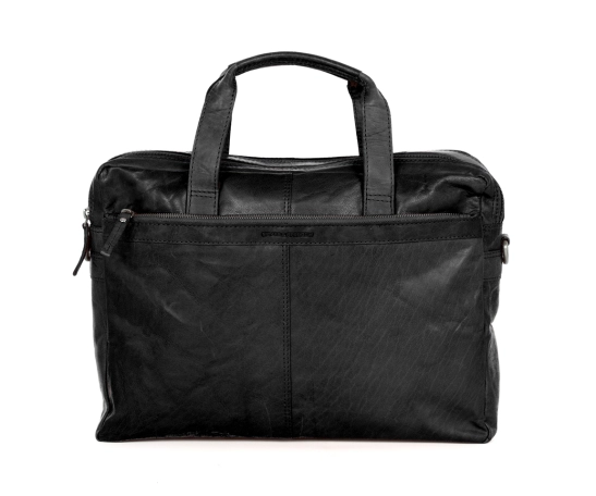 Spikes & Sparrow Leather Laptop Bag - 16.4 inch - Colorado - Black