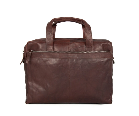 Spikes & Sparrow Leather Laptop Bag - 16.4 inch - Colorado - Dark Brown
