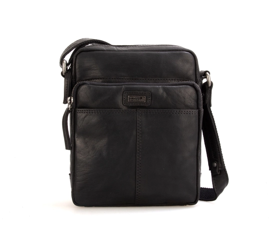 Spikes & Sparrow Leather Crossbody Bag - Vermont - Black