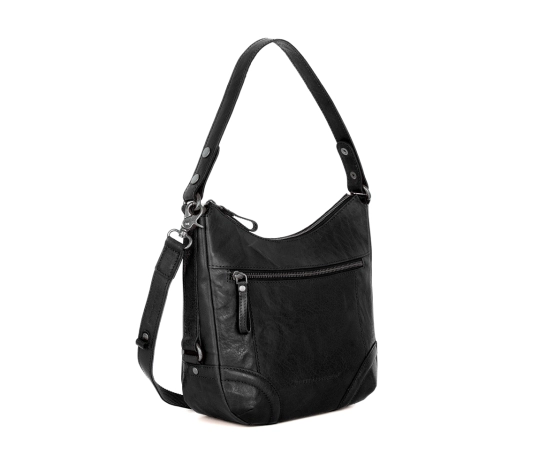 Spikes & Sparrow Leather Shoulder Bag - Candee - Black