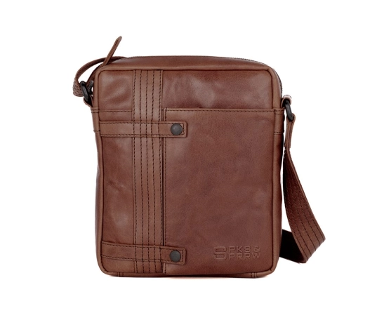 Spikes & Sparrow Leather Crossbody bag - Benn - Dark brown