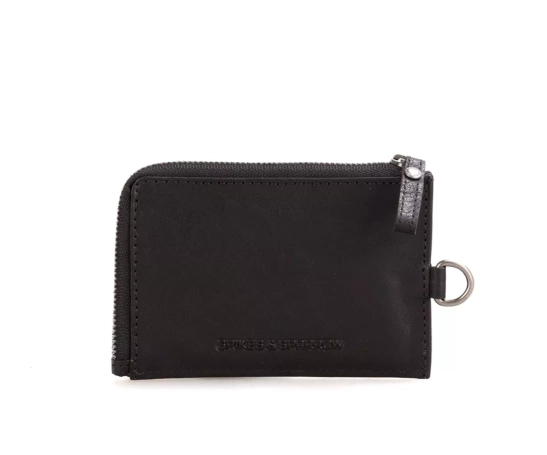 Spikes & Sparrow Leather RFID Wallet - Wisconsin - Black